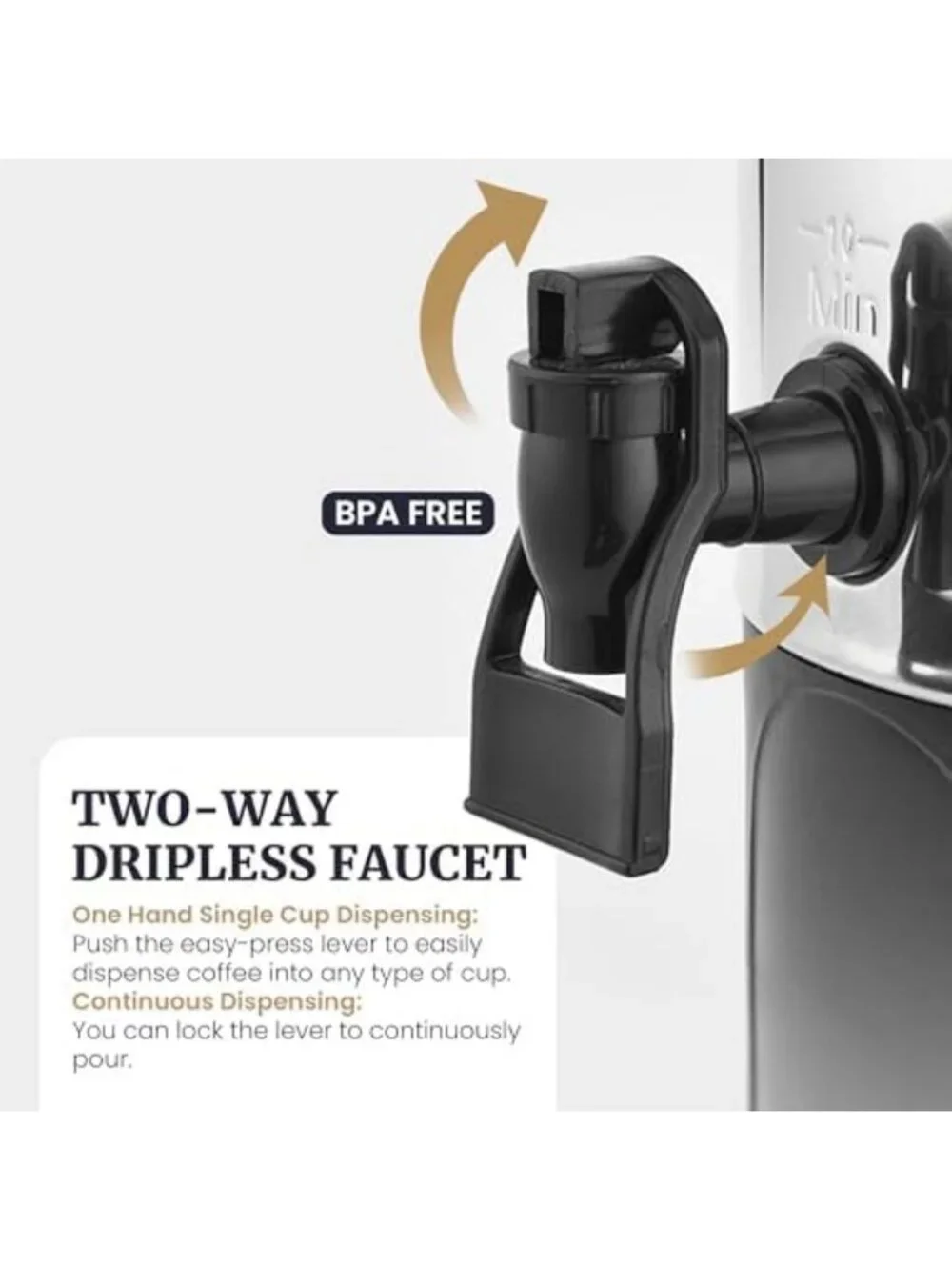 40-Cup Coffee Urn with Two-Way Dispenser & Removable Filter - Perfect for
